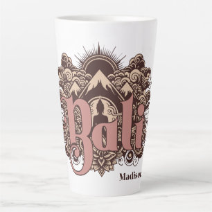 Taza De Café Latte Nombre personalizado Bali