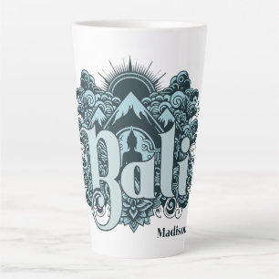 Taza De Café Latte Nombre personalizado Bali