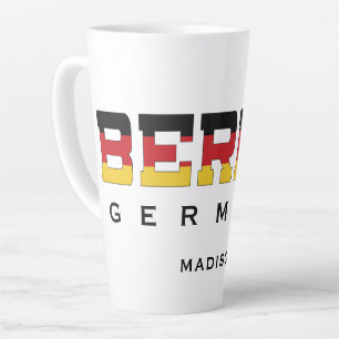 Taza De Café Latte Nombre personalizado Berlín Alemania