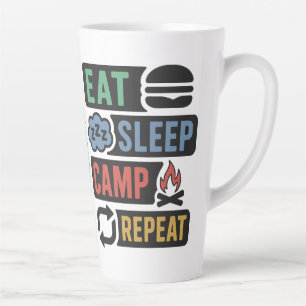 Taza De Café Latte Nombre personalizado Camping