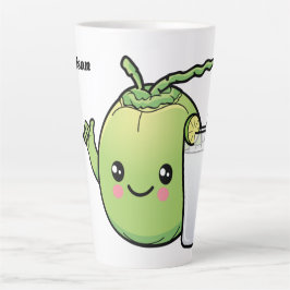Taza De Café Latte Nombre personalizado Coconuts de cuta