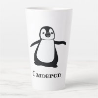 Nombre personalizado Cute Peeking Penguin