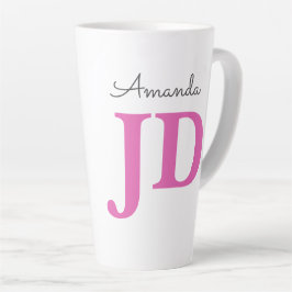 Taza De Café Latte Nombre personalizado de graduación de JD de abogad