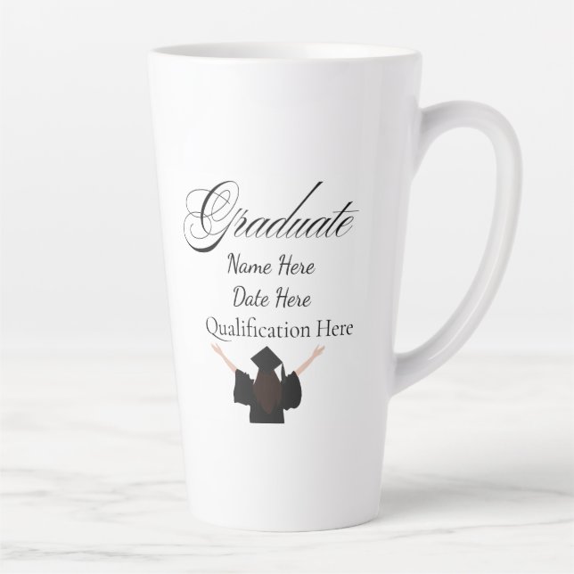 Taza De Café Latte Nombre personalizado de graduación, regalo persona (Derecha)