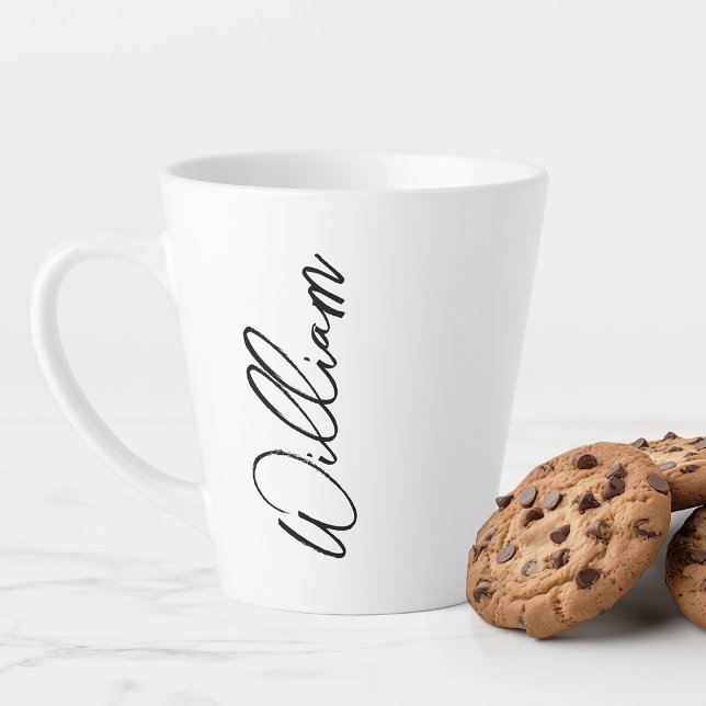Taza De Café Latte Nombre personalizado de guión moderno (Subido por el creador)