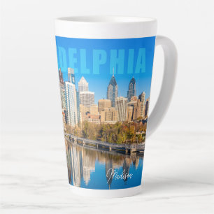 Taza De Café Latte Nombre personalizado Filadelfia Pennsylvania