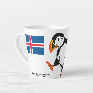 Taza De Café Latte Nombre personalizado Islandia