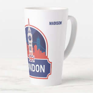 Taza De Café Latte Nombre personalizado Londres