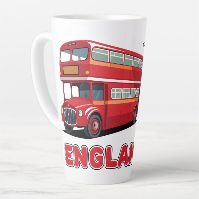Taza De Café Latte Nombre personalizado Londres Inglaterra (Ángulo izquierdo)