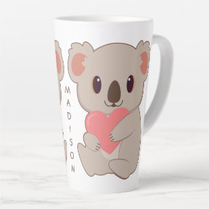 Taza De Café Latte Nombre personalizado Love Koala
