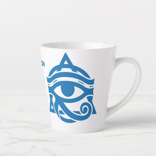 Taza De Café Latte Nombre personalizado Ojo de Horus (Derecha)