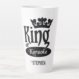 Taza De Café Latte Nombre personalizado Rey de Karaoke