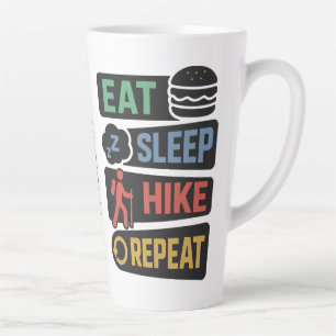 Taza De Café Latte Nombre Personalizado Senderismo