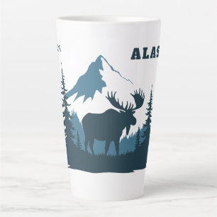 Taza De Café Latte Nombre personalizado & Texto ALASKA