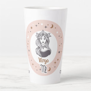 Taza De Café Latte Nombre personalizado Zodiac Rótulo Virgo