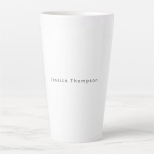 Taza De Café Latte Nombre profesional sencillo elegante moderno