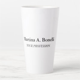 Taza De Café Latte Nombre propio Único Elegante Llanura Simple Especi