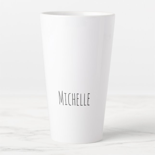 Taza De Café Latte Nombre único clásico profesional simple (Anverso)