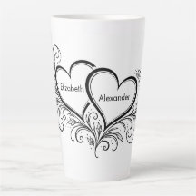 Nombres de parejas regalo en blanco y negro
