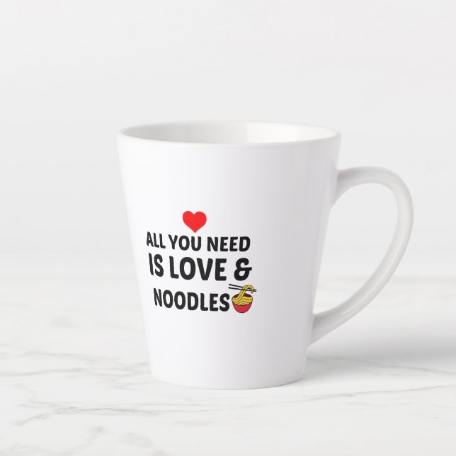 TAZA DE CAFÉ LATTE NOODLES Y AMOR (Derecha)