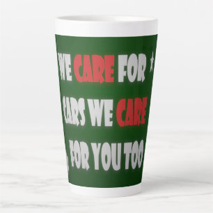 Taza De Café Latte Nos Preocupamos De Los Coches