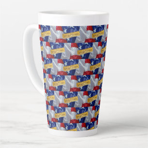 Taza De Café Latte Nosotros, la bandera estadounidense del pueblo