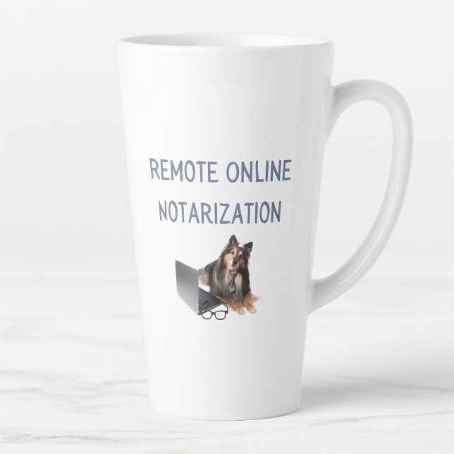Taza De Café Latte Notarización remota en línea | 17 oz | Latte Mug (Derecha)