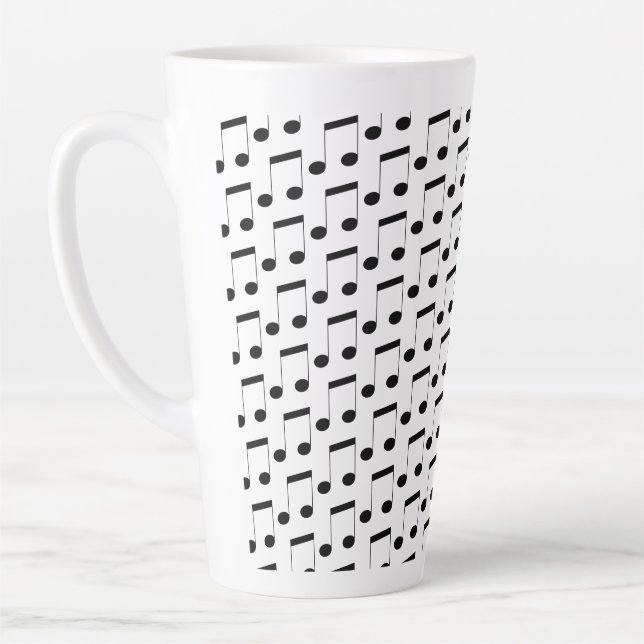 Taza De Café Latte Notas musicales, (Izquierda)