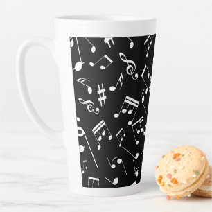 Taza De Café Latte Notas musicales 2