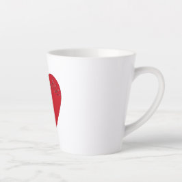 Taza De Café Latte Notas musicales en el corazón, Latte Mug