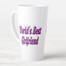 Taza De Café Latte Novia con tipografía morada