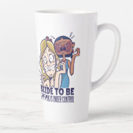 Taza De Café Latte Novia Divertida Por Casarse Todo Está Bajo Control