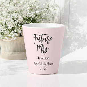 Taza De Café Latte Novia Futuro Sra. Rosa Rubor