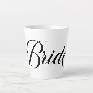 Taza De Café Latte Novia negra y elegante