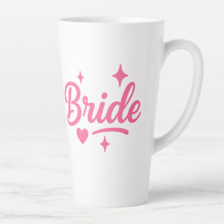 Taza De Café Latte Novia Neon Rosa