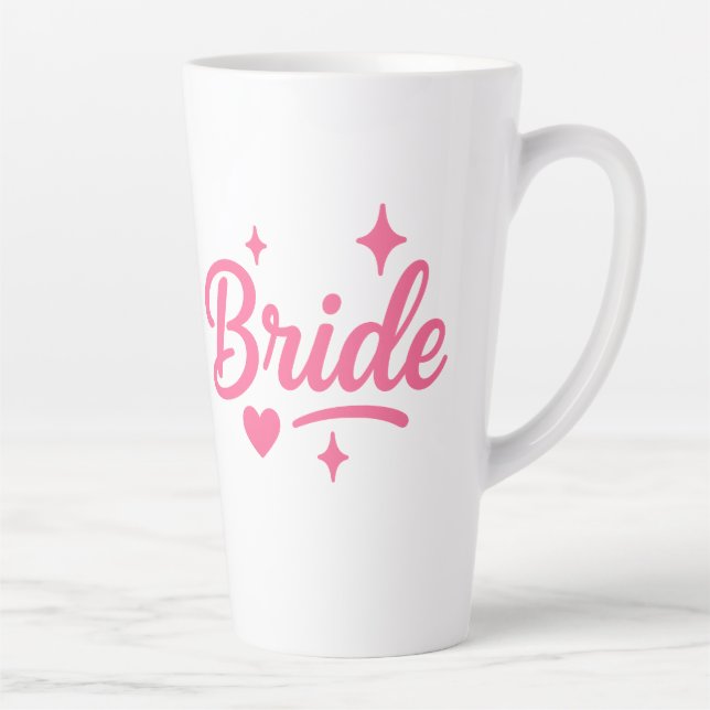 Taza De Café Latte Novia Neon Rosa (Derecha)