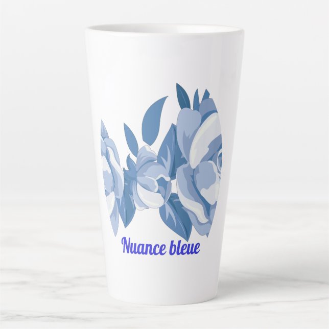 Taza De Café Latte Nuance bleue (Anverso)