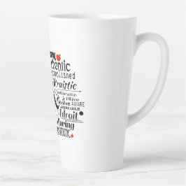 Taza De Café Latte Nube de palabras adjetiva que comienza con la letr