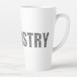 Taza De Café Latte Nube de palabras de química