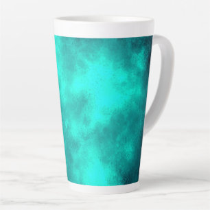 Taza De Café Latte Nube de tormenta de esmeralda