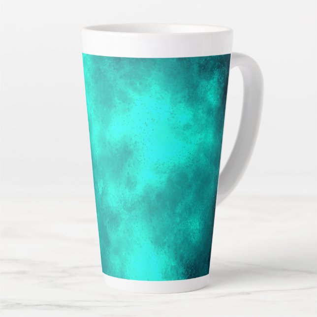 Taza De Café Latte Nube de tormenta de esmeralda (Ángulo derecho)