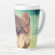 Nube Fluffy Cat Nueve Latte Mug