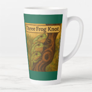 Taza De Café Latte Nudo de tres ranas: arte caprichoso de juego de pa