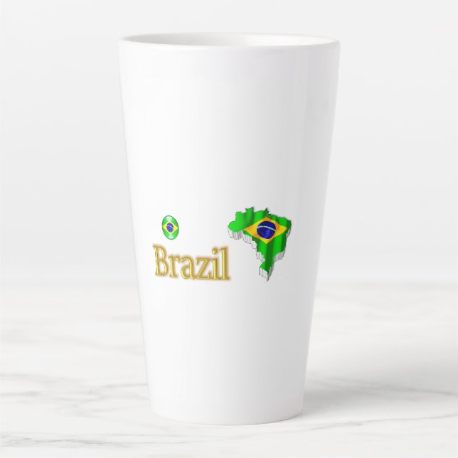 Taza De Café Latte NUESTRA CASA - colección de diseño BRASIL (Anverso)