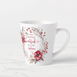 Taza De Café Latte Nuestra primera Navidad casada