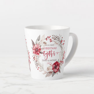 Taza De Café Latte Nuestra primera Navidad juntos fue