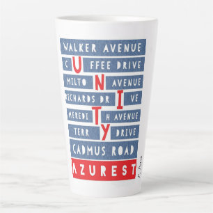 Taza De Café Latte Nuestra UNIDAD AZUREST en nuestra CommUNITY Latte