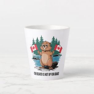 Taza De Café Latte Nuestro castor no está a la venta Orgullo canadien