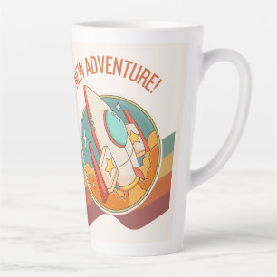 Taza De Café Latte nueva aventura de cohetes