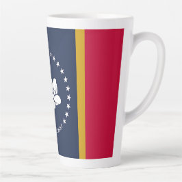 Taza De Café Latte Nueva bandera de Misisipi 2020